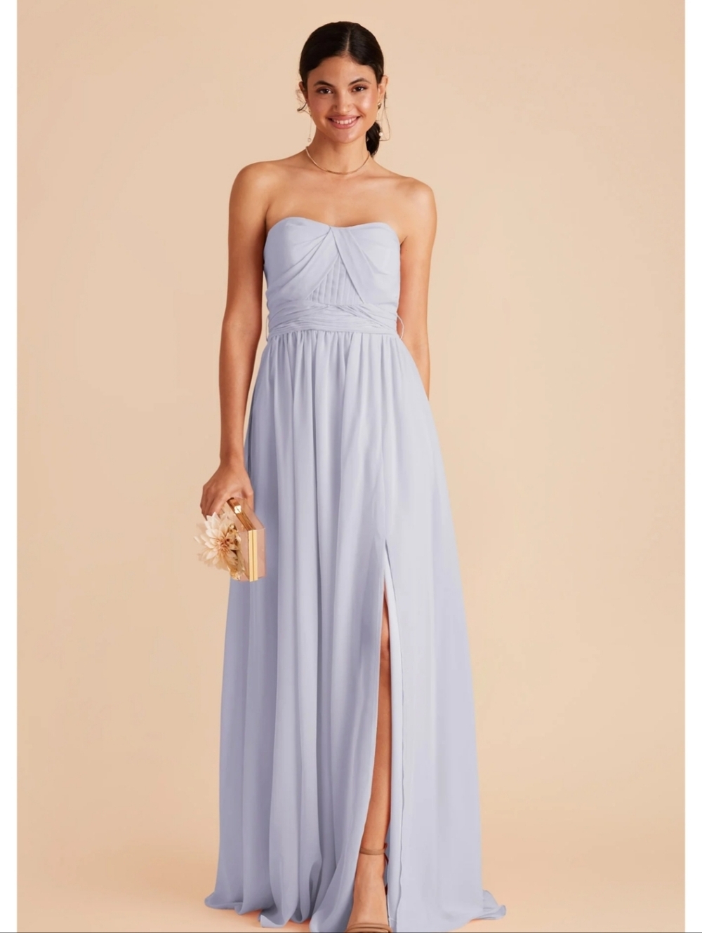 Birdy Grey Cristina Dusty Blue Strapless Convertible Dress